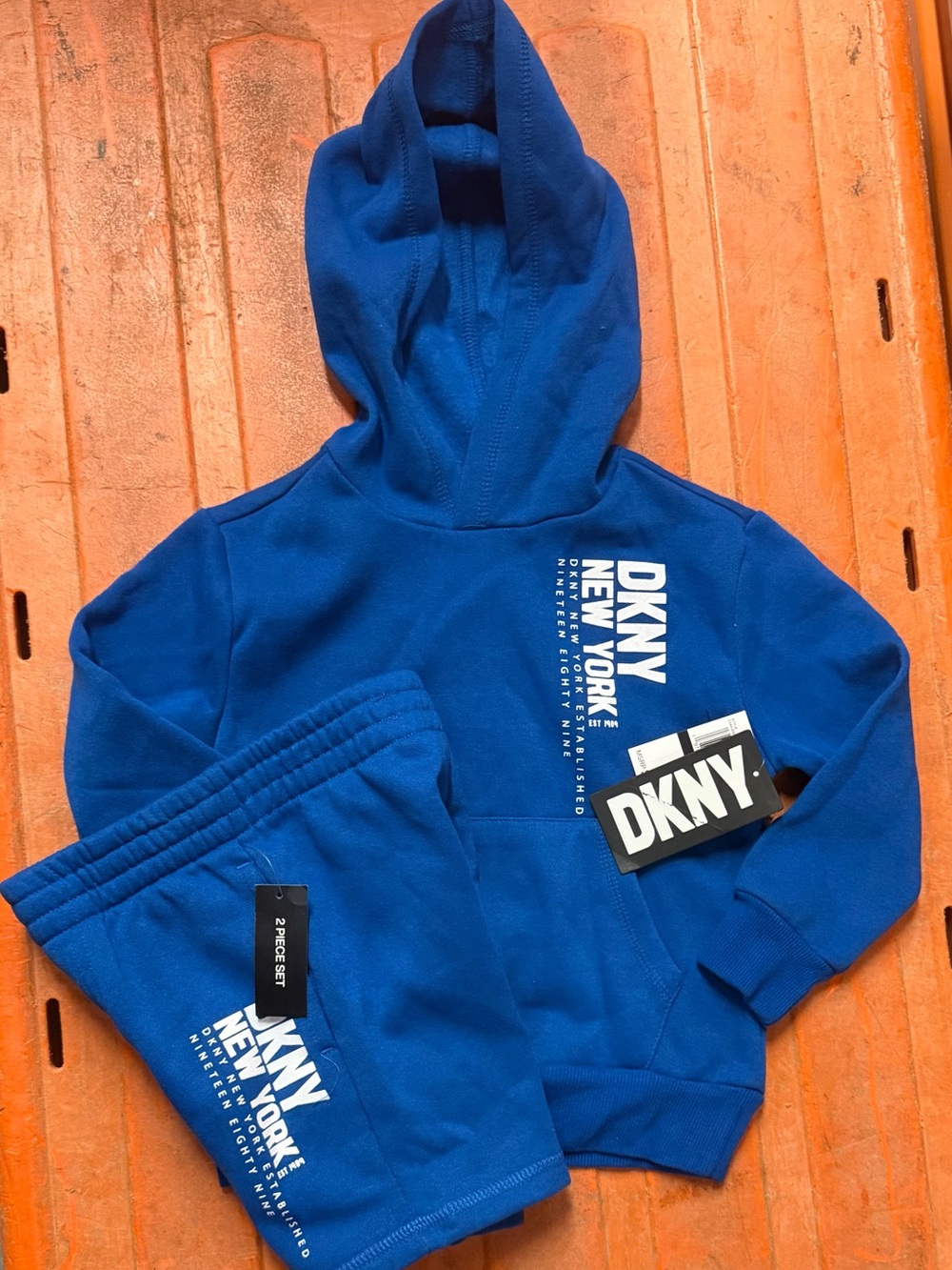DKNY Boys Toddler 2pc Hooded Jogger Shorts Set - 4T